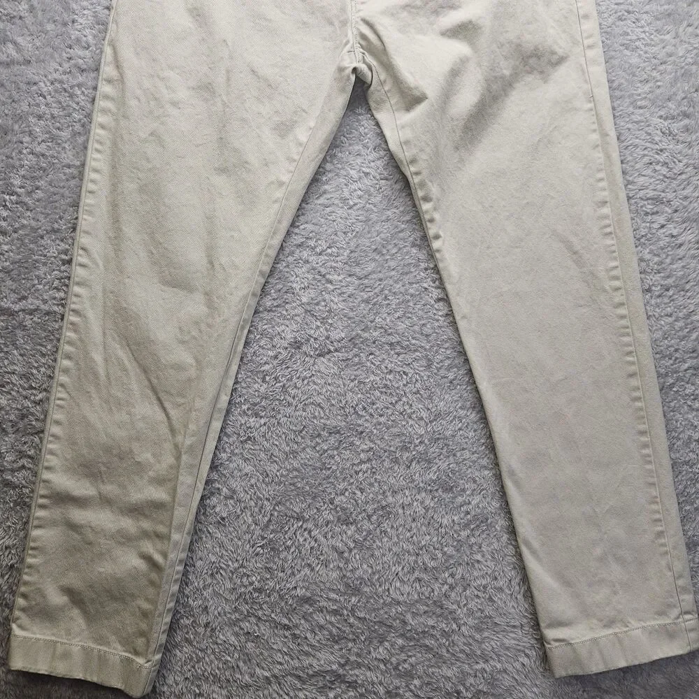 J.Crew Mens Beige The Driggs Chino Pants 35x32 Khaki Preppy Classic